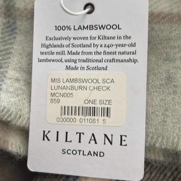 KILTANE OF SCOTLAND 100% Lambswool Scarf NWT - Picture 3 of 4